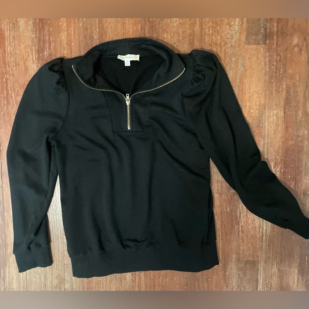 Fate & Fortune Zip Me Up Top - Black - Medium